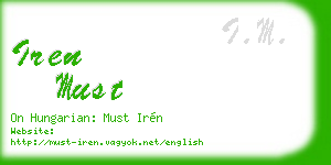 iren must business card